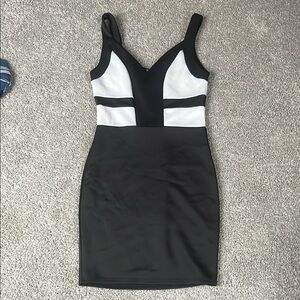 Elegant Black and White Dress